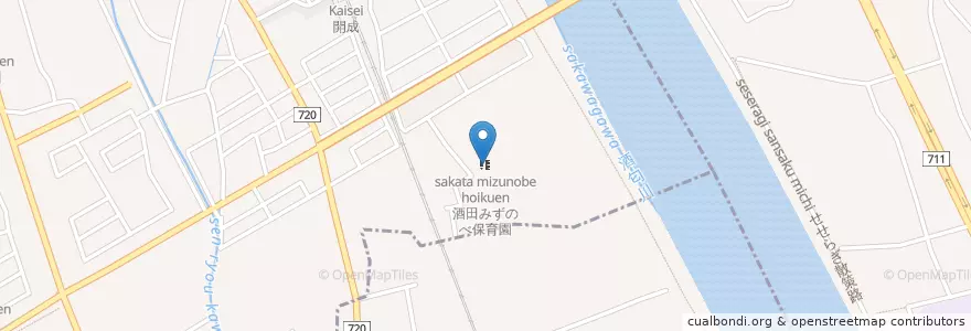 Mapa de ubicacion de 酒田みずのべ保育園 en Япония, Канагава, Асигараками, Кайсэй.