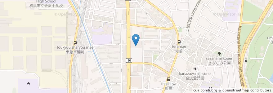 Mapa de ubicacion de 金沢区役所 en 일본, 가나가와현, 요코하마시, 金沢区.