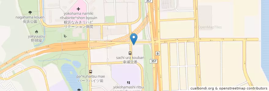 Mapa de ubicacion de 金沢警察署幸浦交番 en 일본, 가나가와현, 요코하마시, 金沢区.