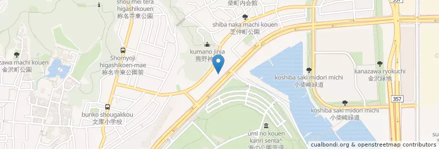 Mapa de ubicacion de 金沢警察署柴町駐在所 en Giappone, Prefettura Di Kanagawa, 横浜市, 金沢区.