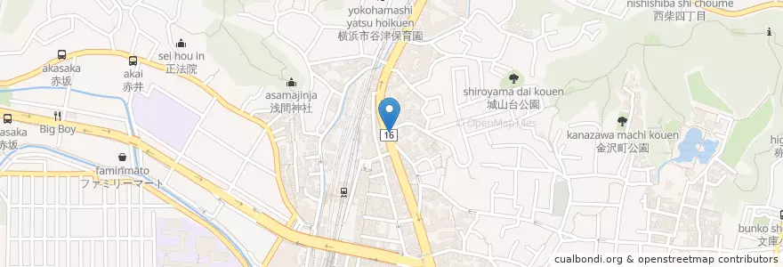 Mapa de ubicacion de 金沢警察署金沢文庫駅前交番 en Japan, Präfektur Kanagawa, Yokohama, 金沢区.