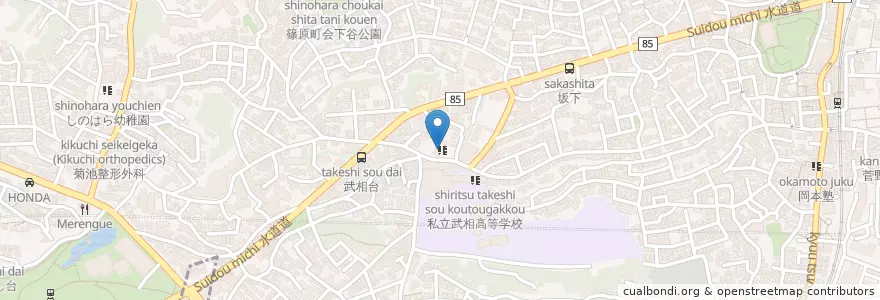 Mapa de ubicacion de 金港幼稚園 en 日本, 神奈川縣, 横滨市, 港北区.