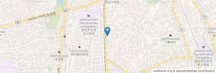 Mapa de ubicacion de 銀嶺幼稚園 en Giappone, Prefettura Di Kanagawa, 横浜市, 神奈川区.