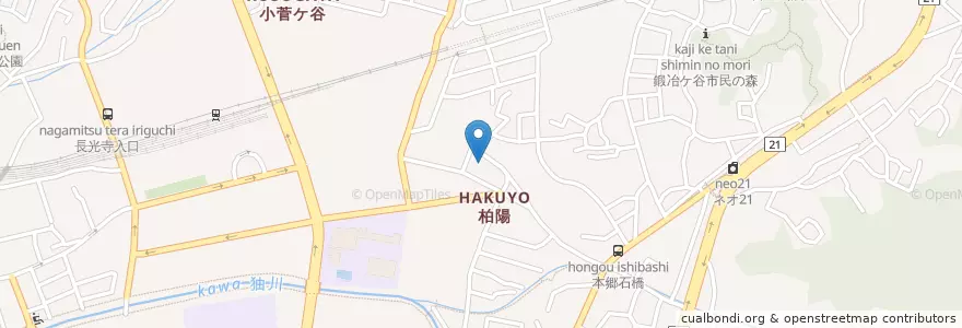Mapa de ubicacion de 鍛治ケ谷カトリック幼稚園 en 日本, 神奈川県, 横浜市, 栄区.