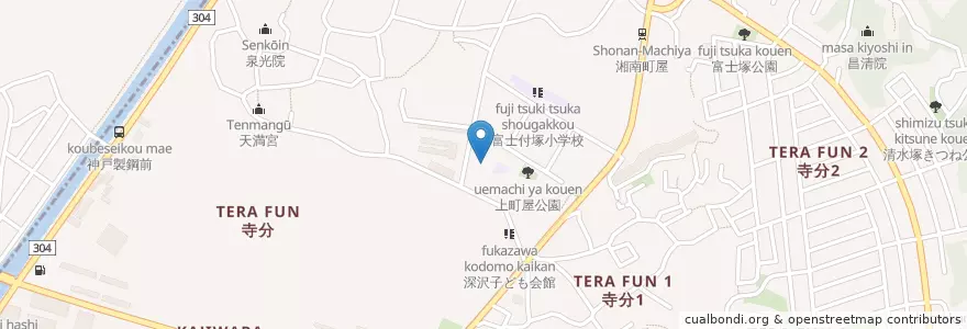 Mapa de ubicacion de 鎌倉市立寺分保育園 en Jepun, 神奈川県, 鎌倉市.