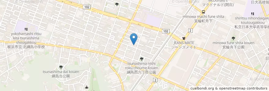 Mapa de ubicacion de 長福寺幼稚園 en Japão, 神奈川県, 横浜市, 港北区.