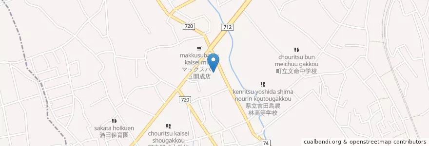 Mapa de ubicacion de 開成町役場 en Japão, 神奈川県, 足柄上郡, 開成町.