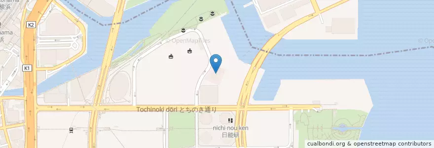 Mapa de ubicacion de 関東地方整備局京浜港湾事務所 en Japon, Préfecture De Kanagawa, 横浜市, 西区, 神奈川区.