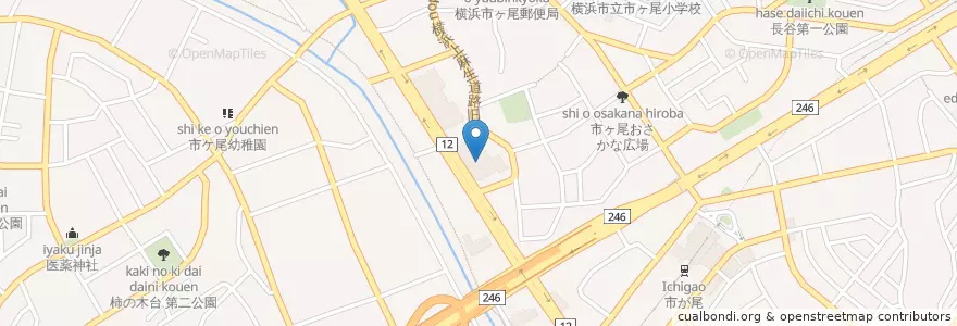 Mapa de ubicacion de Aoba Ward Office en Japan, Kanagawa Prefecture, Yokohama, Aoba Ward.