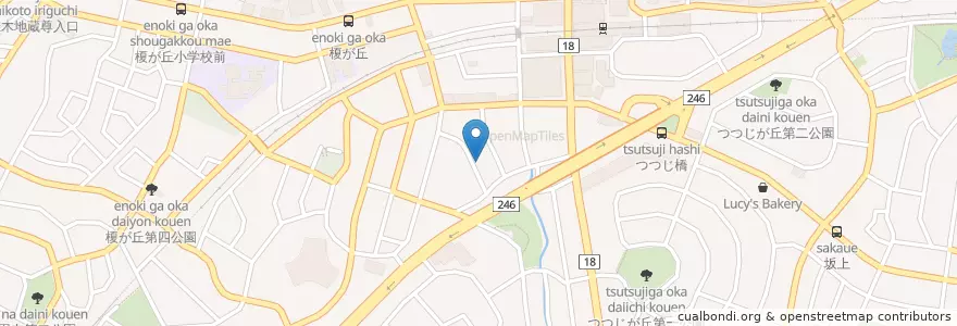 Mapa de ubicacion de 青葉台幼稚園 en Japan, Kanagawa Prefecture, Yokohama, Aoba Ward.