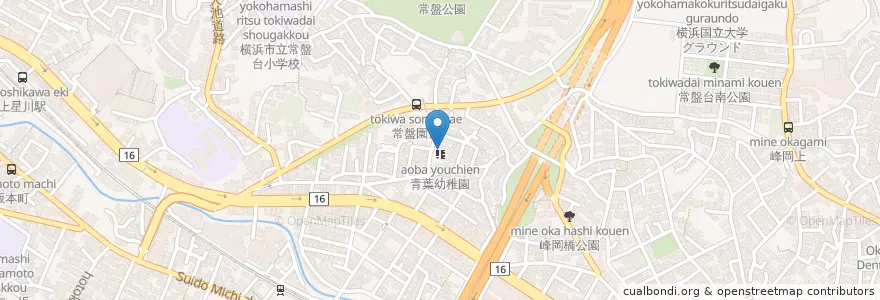 Mapa de ubicacion de 青葉幼稚園 en 日本, 神奈川縣, 横滨市, 保土ヶ谷区.