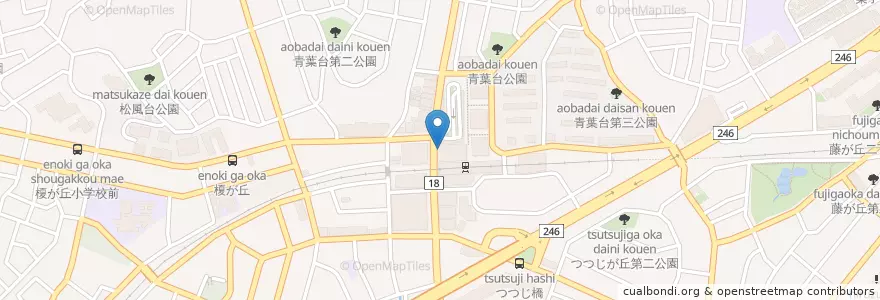 Mapa de ubicacion de 青葉警察署青葉台駅前交番 en اليابان, كاناغاوا, 横浜市, 青葉区.