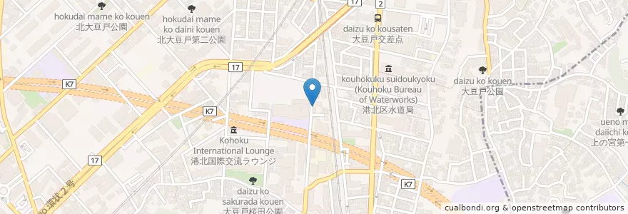 Mapa de ubicacion de 高木学園附属幼稚園 en Japão, 神奈川県, 横浜市, 港北区.