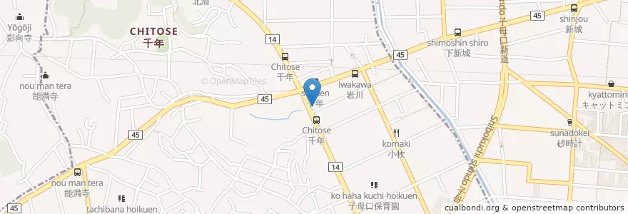 Mapa de ubicacion de 高津警察署千年交番 en ژاپن, 神奈川県, 川崎市, 高津区.