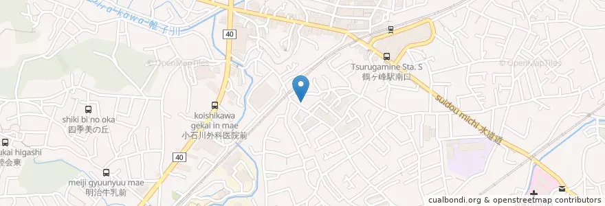Mapa de ubicacion de 鶴ケ峯幼稚園 en Japan, Kanagawa Prefecture, Yokohama, Asahi Ward.