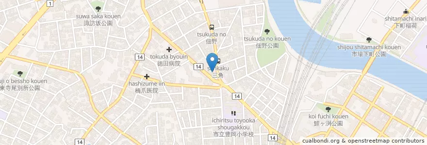Mapa de ubicacion de 鶴見警察署三角交番 en Japan, Kanagawa Prefecture, Yokohama, Tsurumi Ward.