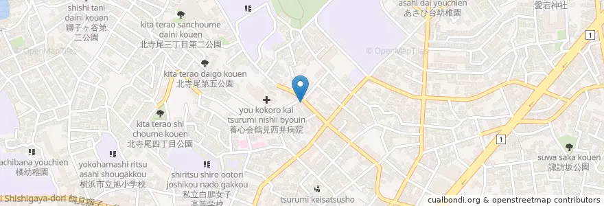 Mapa de ubicacion de 鶴見警察署別所交番 en Japonya, 神奈川県, 横浜市, 鶴見区.