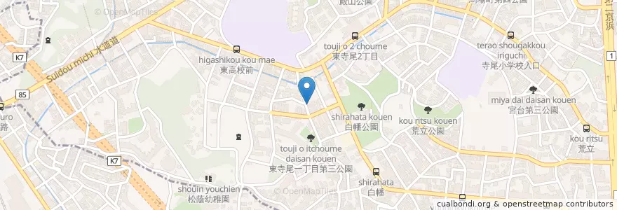 Mapa de ubicacion de 鶴見警察署向谷交番 en Japón, Prefectura De Kanagawa, Yokohama, 鶴見区.