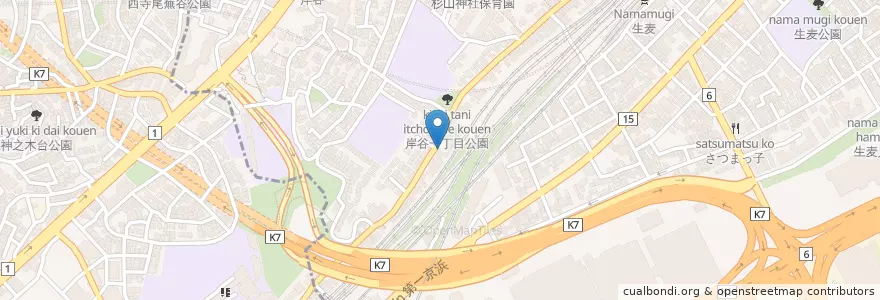 Mapa de ubicacion de 鶴見警察署岸谷交番 en اليابان, كاناغاوا, 横浜市, 鶴見区.