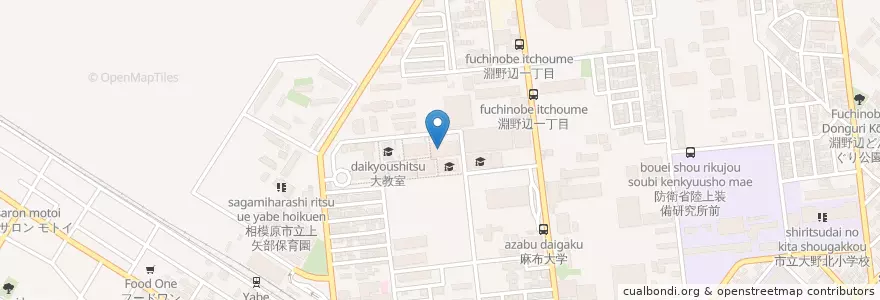 Mapa de ubicacion de 麻布大学（獣医学部） en Giappone, Prefettura Di Kanagawa, 相模原市, 中央区.