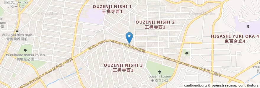 Mapa de ubicacion de 麻生警察署王禅寺交番 en 일본, 가나가와현, 川崎市, 아사오 구.