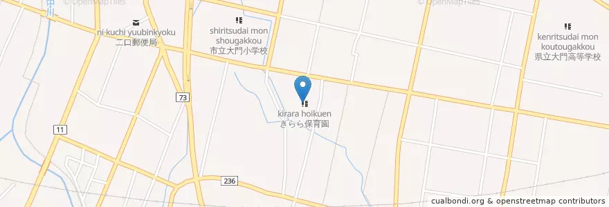 Mapa de ubicacion de きらら保育園 en Japonya, 富山県, 射水市.