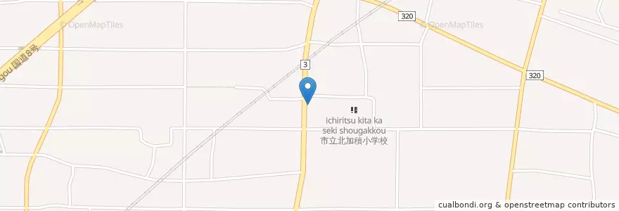 Mapa de ubicacion de 北加積簡易郵便局 en Jepun, 富山県, 滑川市.