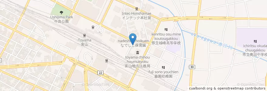 Mapa de ubicacion de 北陸地方整備局伏木富山港湾事務所 en 日本, 富山県, 富山市.
