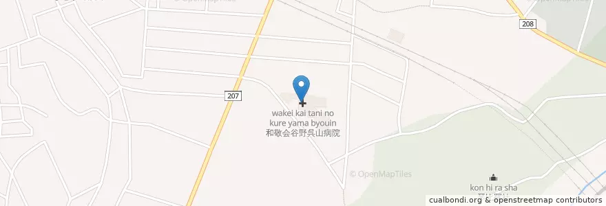 Mapa de ubicacion de 和敬会谷野呉山病院 en Japon, Préfecture De Toyama, 富山市.
