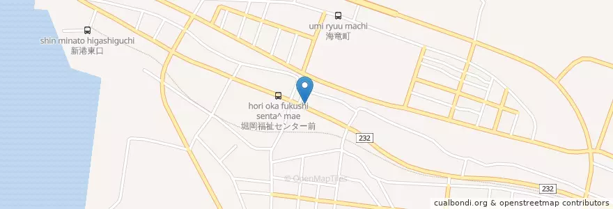 Mapa de ubicacion de 堀岡郵便局 en 日本, 富山県, 射水市.