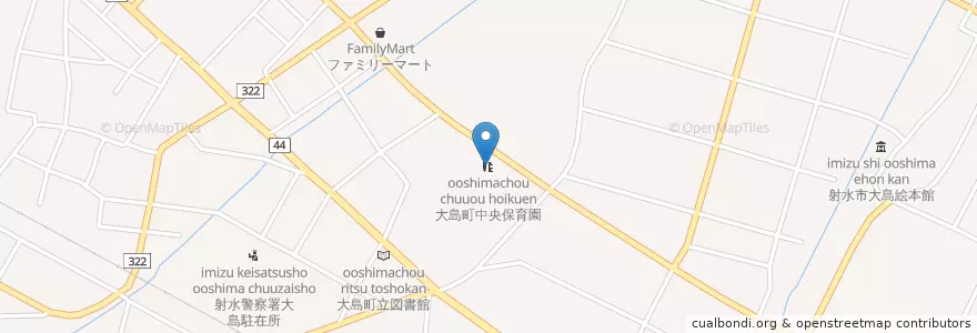 Mapa de ubicacion de 大島町中央保育園 en Japan, Präfektur Toyama, 射水市.