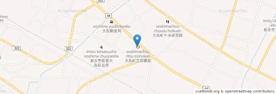 Mapa de ubicacion de 大島町立図書館 en Japan, 富山県, 射水市.