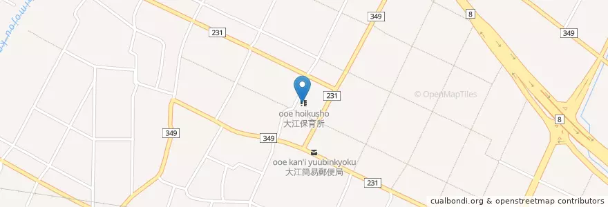 Mapa de ubicacion de 大江保育所 en Japan, 富山県, 射水市.