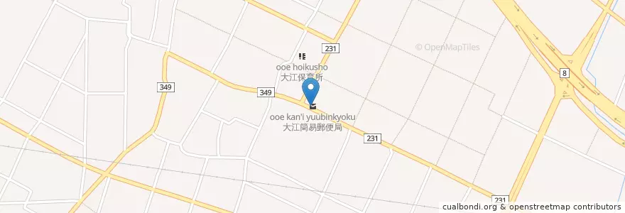 Mapa de ubicacion de 大江簡易郵便局 en Япония, Тояма, 射水市.