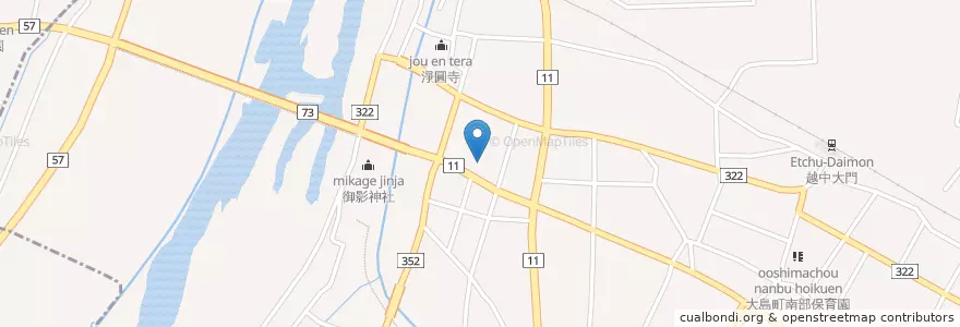 Mapa de ubicacion de 大門町児童館 en Japão, 富山県, 射水市.