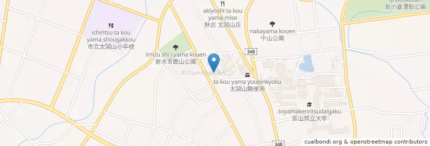 Mapa de ubicacion de 太閤山保育所 en Japonya, 富山県, 射水市.