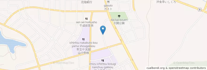 Mapa de ubicacion de 太閤山児童館 en Japón, Prefectura De Toyama, 射水市.