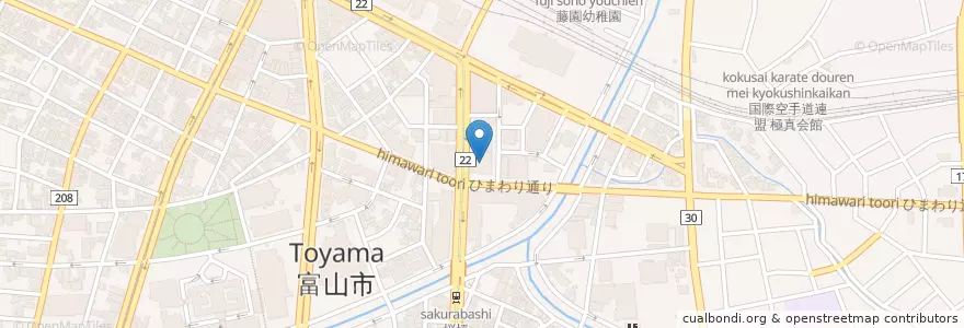 Mapa de ubicacion de 富山労働局(桜橋庁舎) en 日本, 富山県, 富山市.