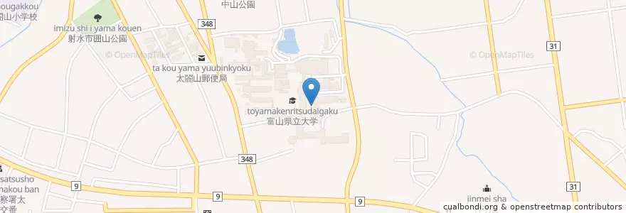 Mapa de ubicacion de 富山県立大学（工学部） en اليابان, 富山県, 射水市.