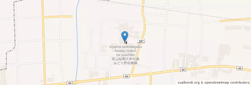 Mapa de ubicacion de 富山短期大学付属みどり野幼稚園 en اليابان, 富山県, 富山市.