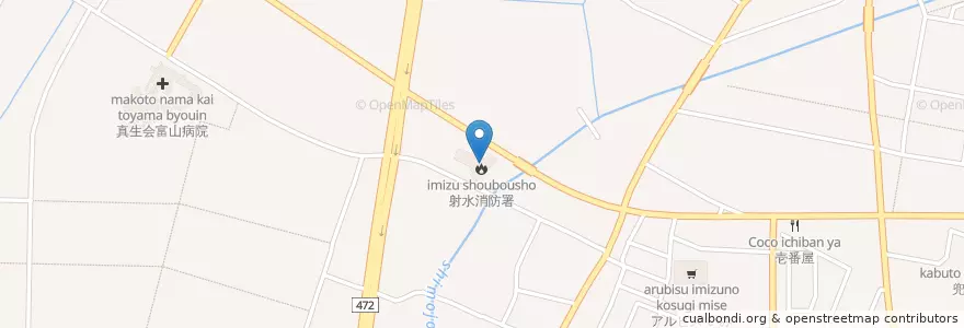 Mapa de ubicacion de 射水市消防本部 en Giappone, Prefettura Di Toyama, 射水市.