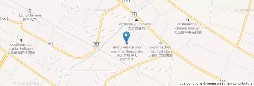 Mapa de ubicacion de 射水警察署大島駐在所 en ژاپن, 富山県, 射水市.