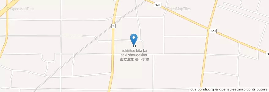 Mapa de ubicacion de 市立北加積小学校 en Япония, Тояма, 滑川市.