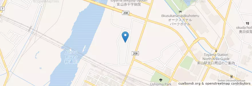 Mapa de ubicacion de 愛宕幼稚園 en Giappone, Prefettura Di Toyama, 富山市.