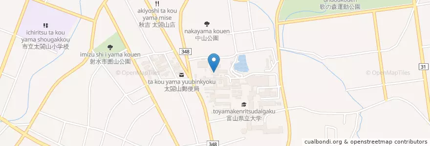 Mapa de ubicacion de 放送大学学園放送大学富山学習センター en 日本, 富山県, 射水市.