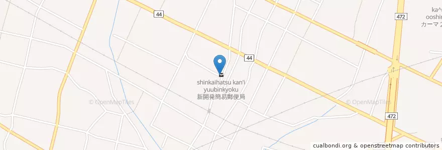 Mapa de ubicacion de 新開発簡易郵便局 en Япония, Тояма, 射水市.