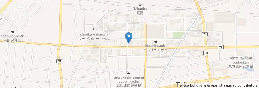 Mapa de ubicacion de 日本下水道事業団関東・北陸総合事務所北陸事務所 en Япония, Тояма, 高岡市.