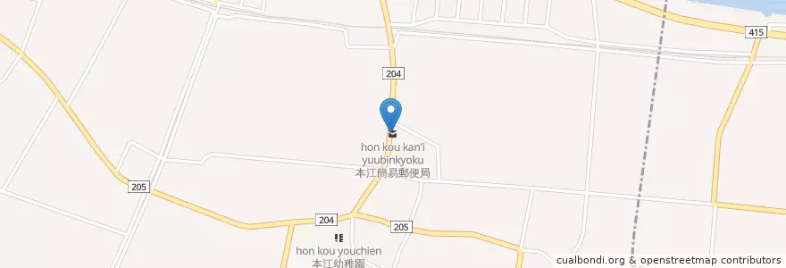 Mapa de ubicacion de 本江簡易郵便局 en 日本, 富山県, 射水市.