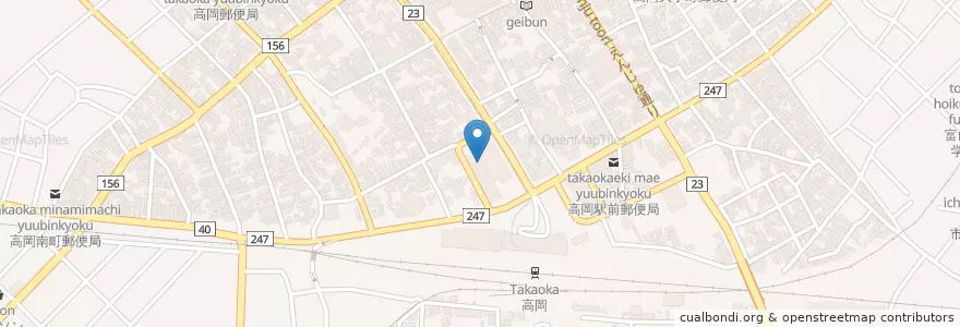 Mapa de ubicacion de 県立志貴野高等学校 en Japan, Präfektur Toyama, 高岡市.