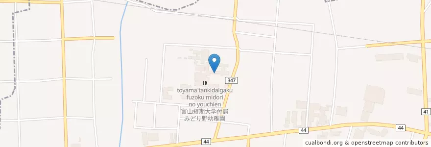 Mapa de ubicacion de 私立富山国際大学付属高等学校 en Japão, 富山県, 富山市.